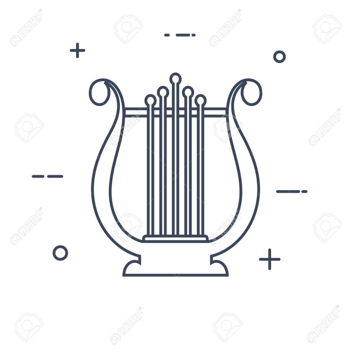 Раскраска инструмент Лира