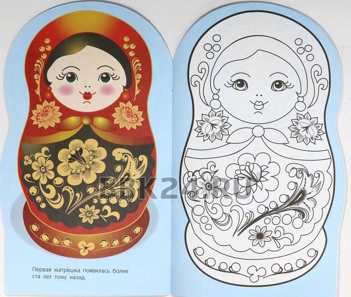 Матрешка черно белая