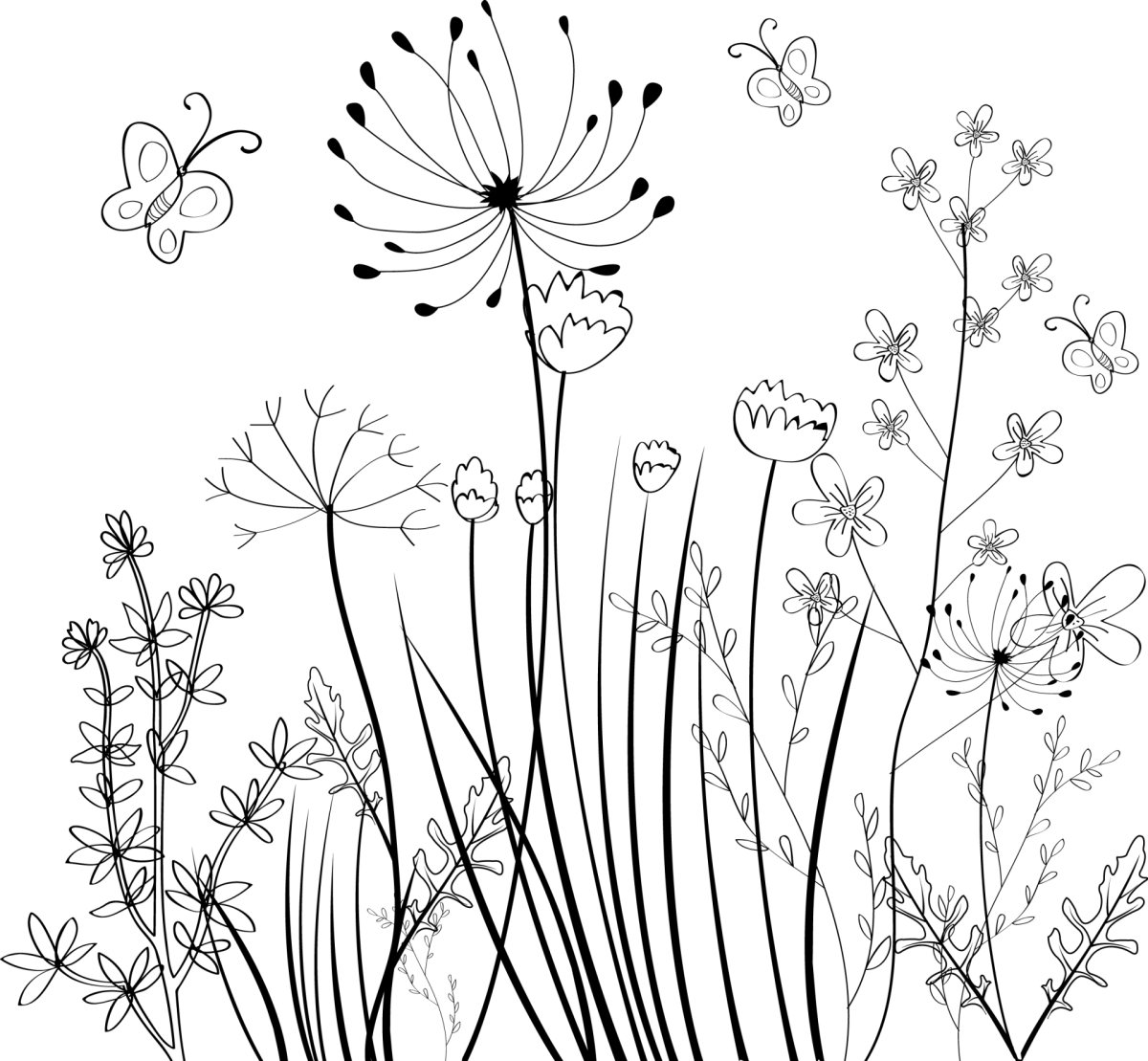 Полевые цветы орнамент