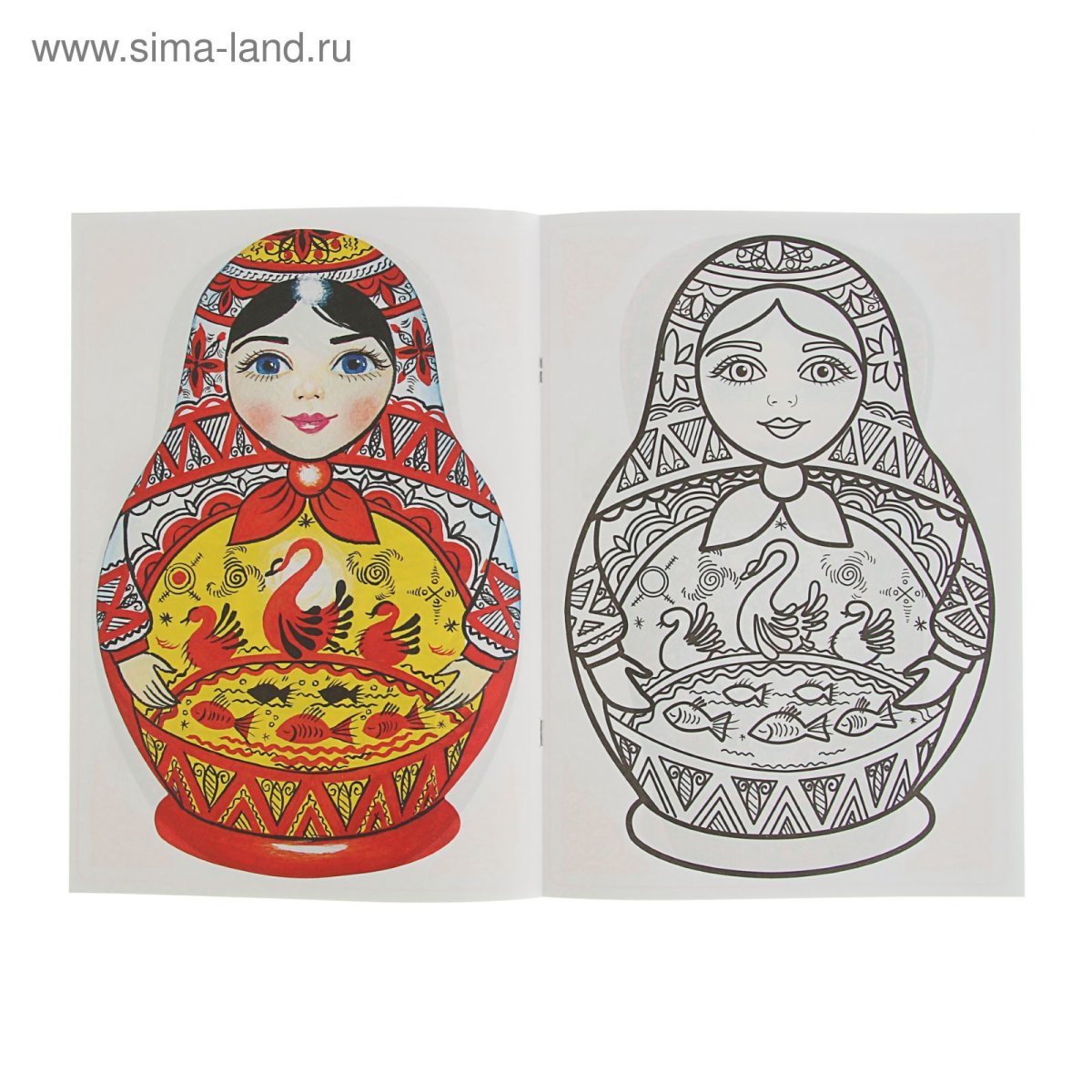 Матрешка трафарет