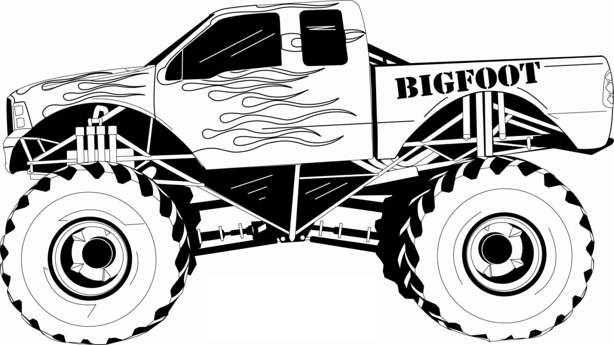 Разукрашку про монстр трак