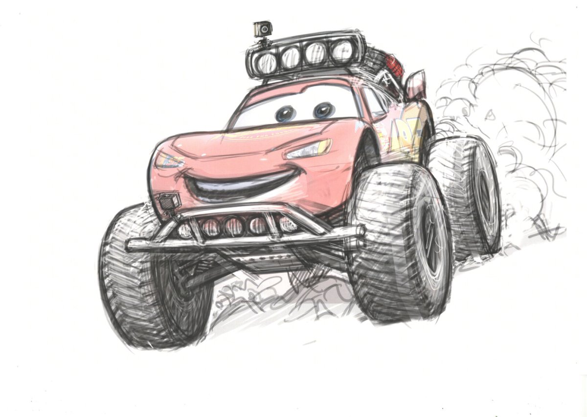 Раскраска молния Маквин монстр трак