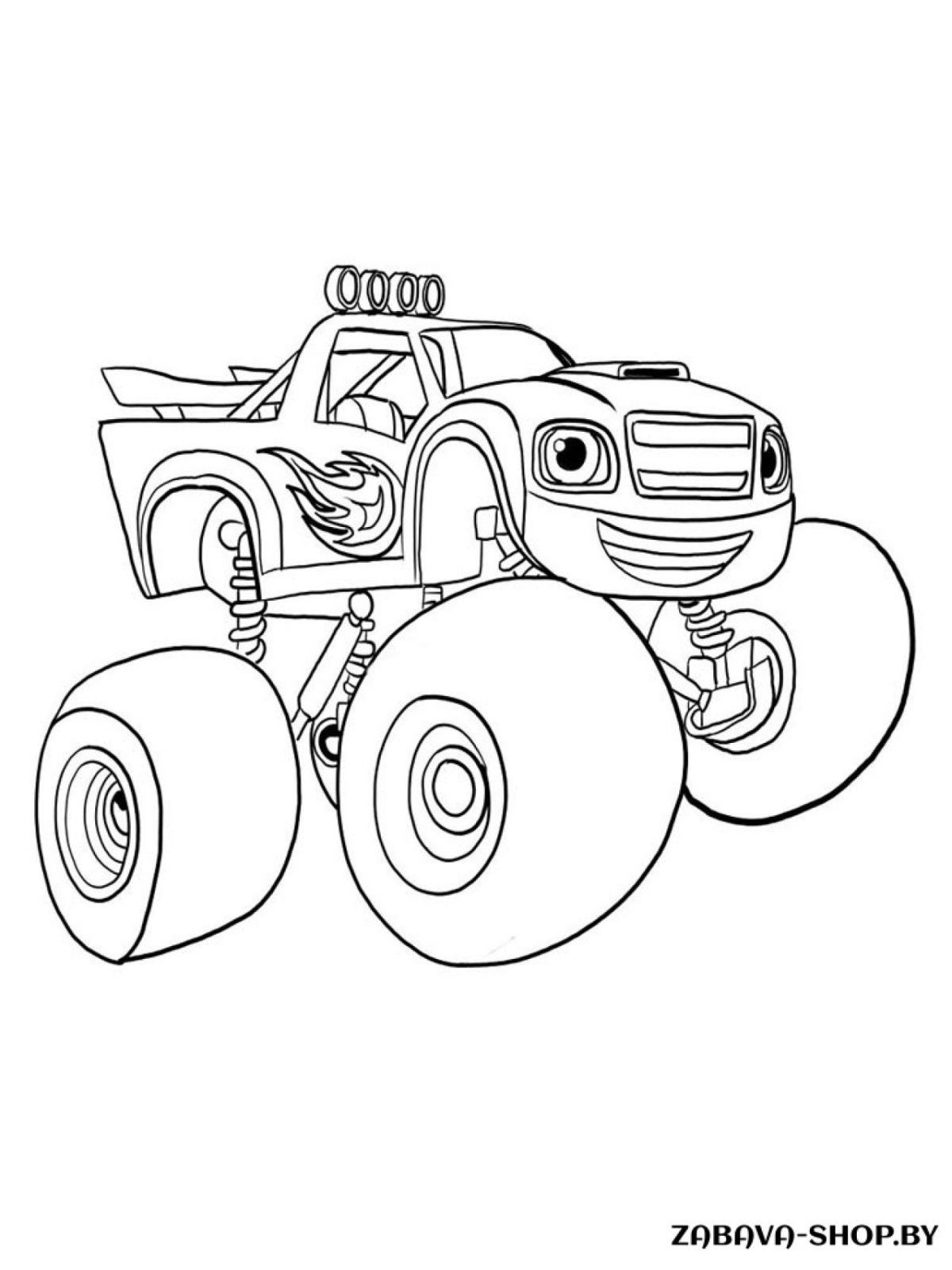 Монстер трак раскраска