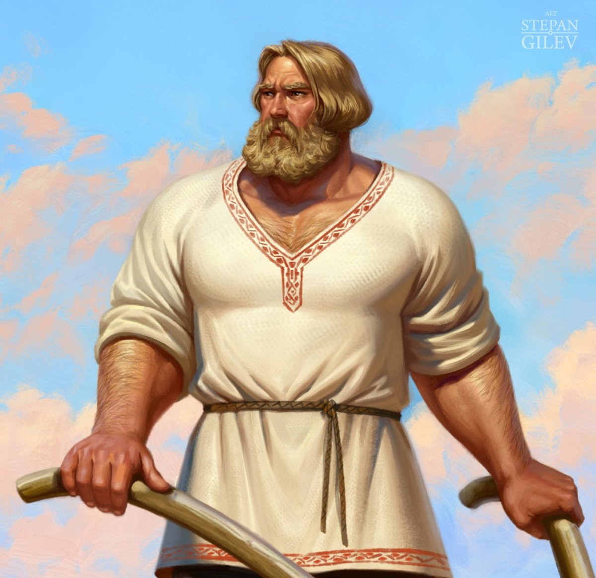 Билибин Илья Муромец и Святогор