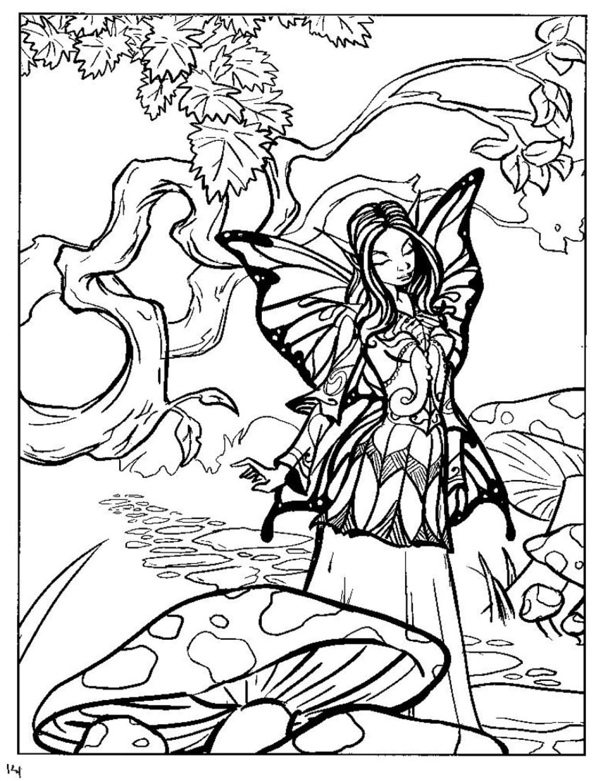 Раскраски феи сложные