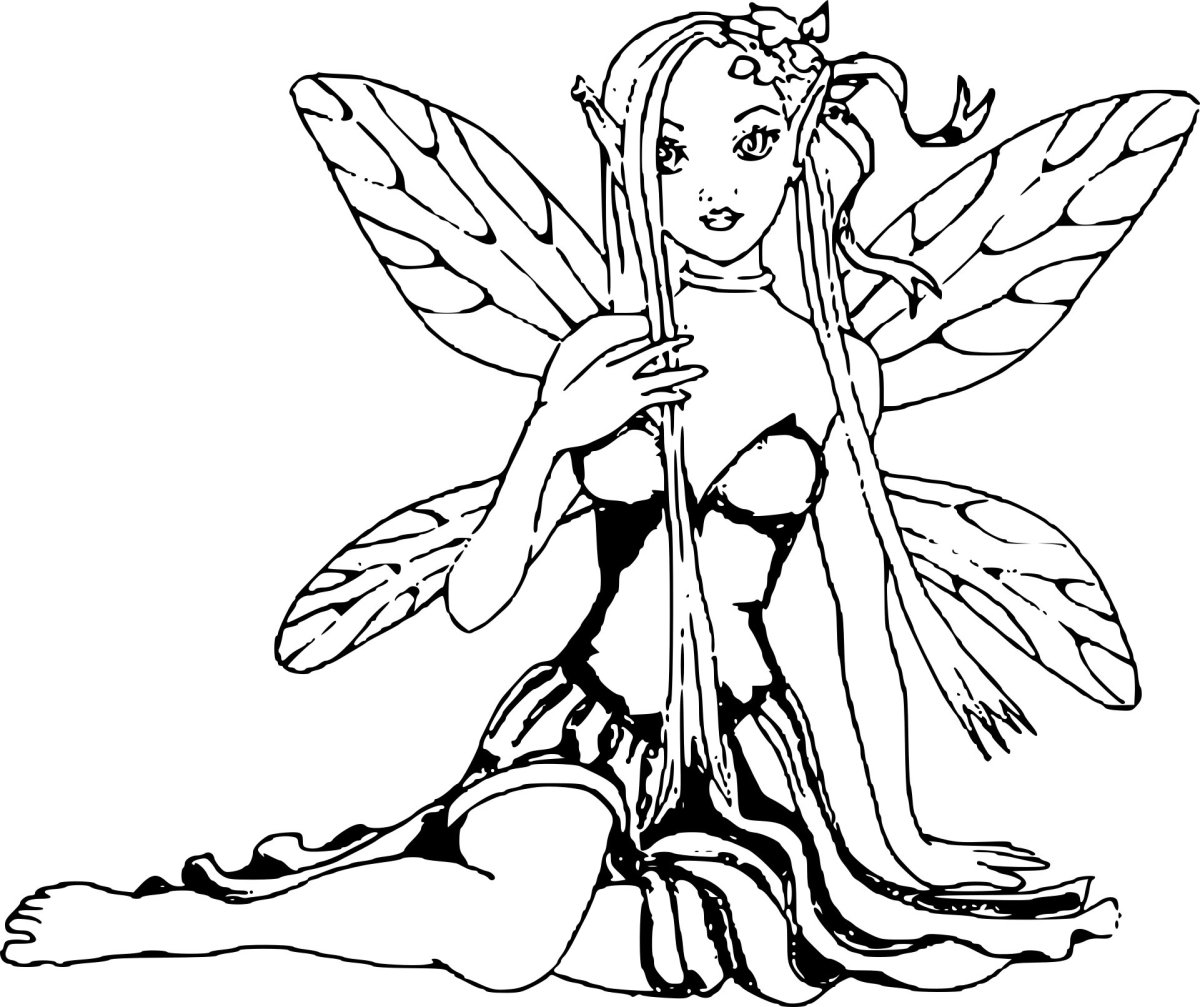 Раскраска девушка Эльф