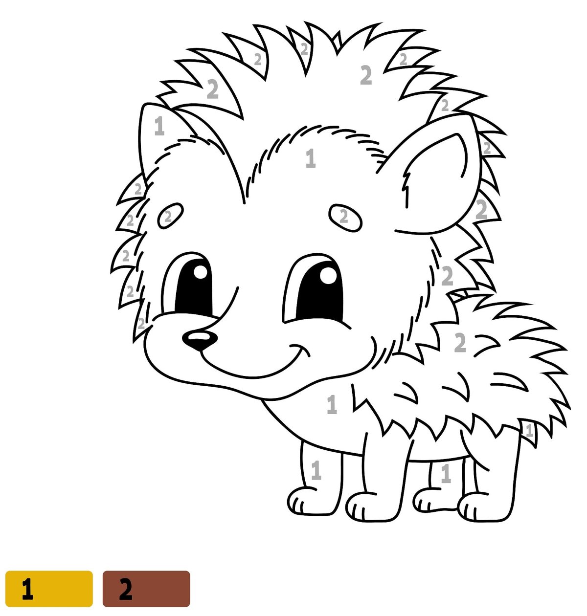 Ежик с грибами рисунок