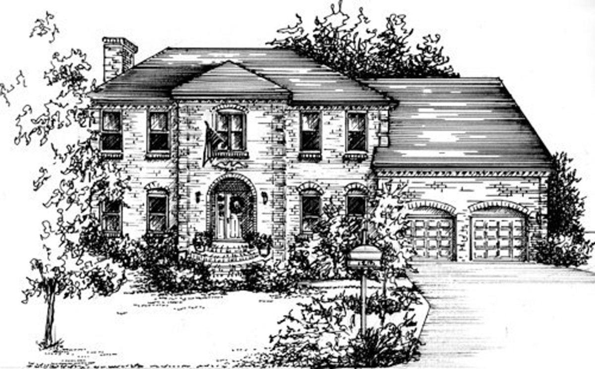 Эскиз дворянской усадьбы