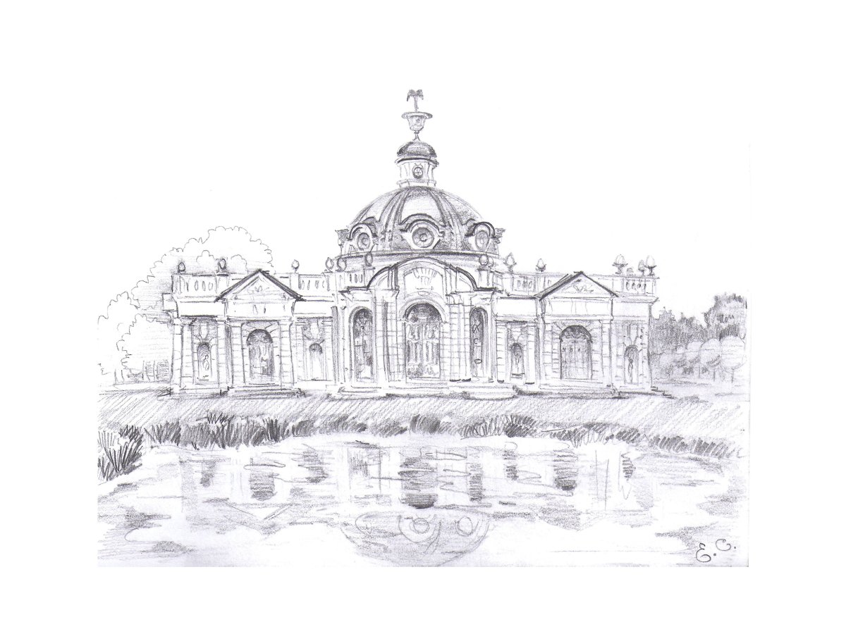 Усадьба Кусково архитектура рисунки