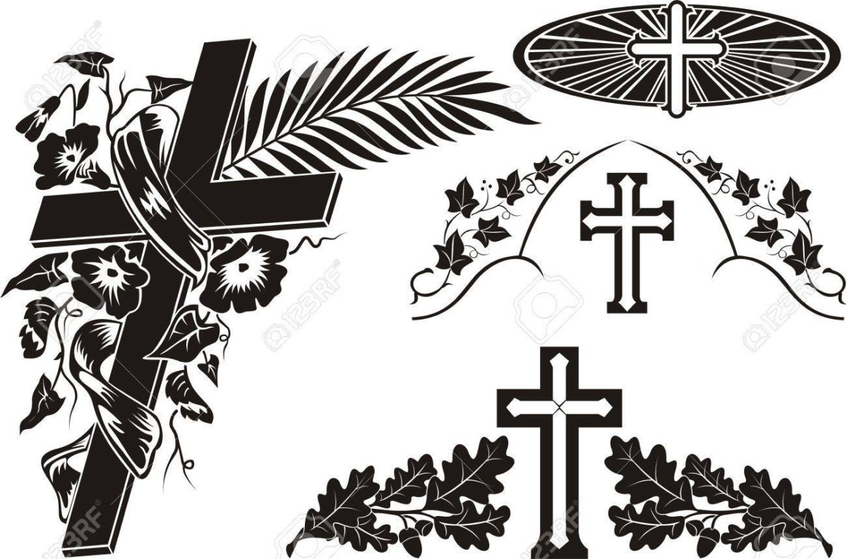 Крест ритуальный вектор