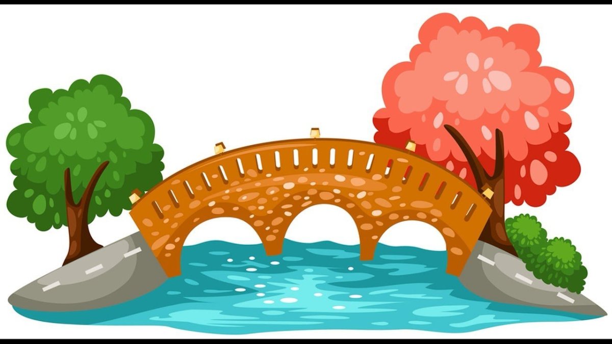 Мостик через реку для детей