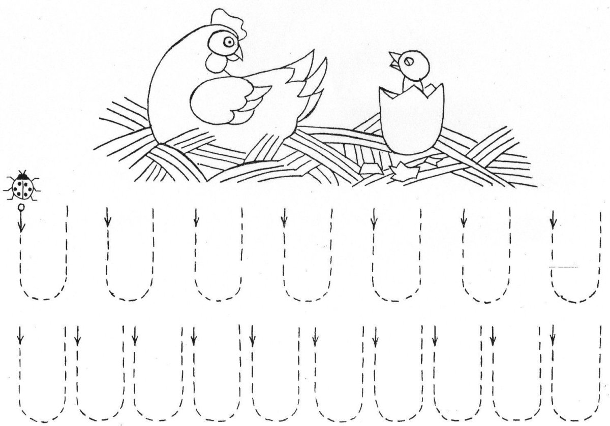 Упражнения на графомоторику для маленьких детей