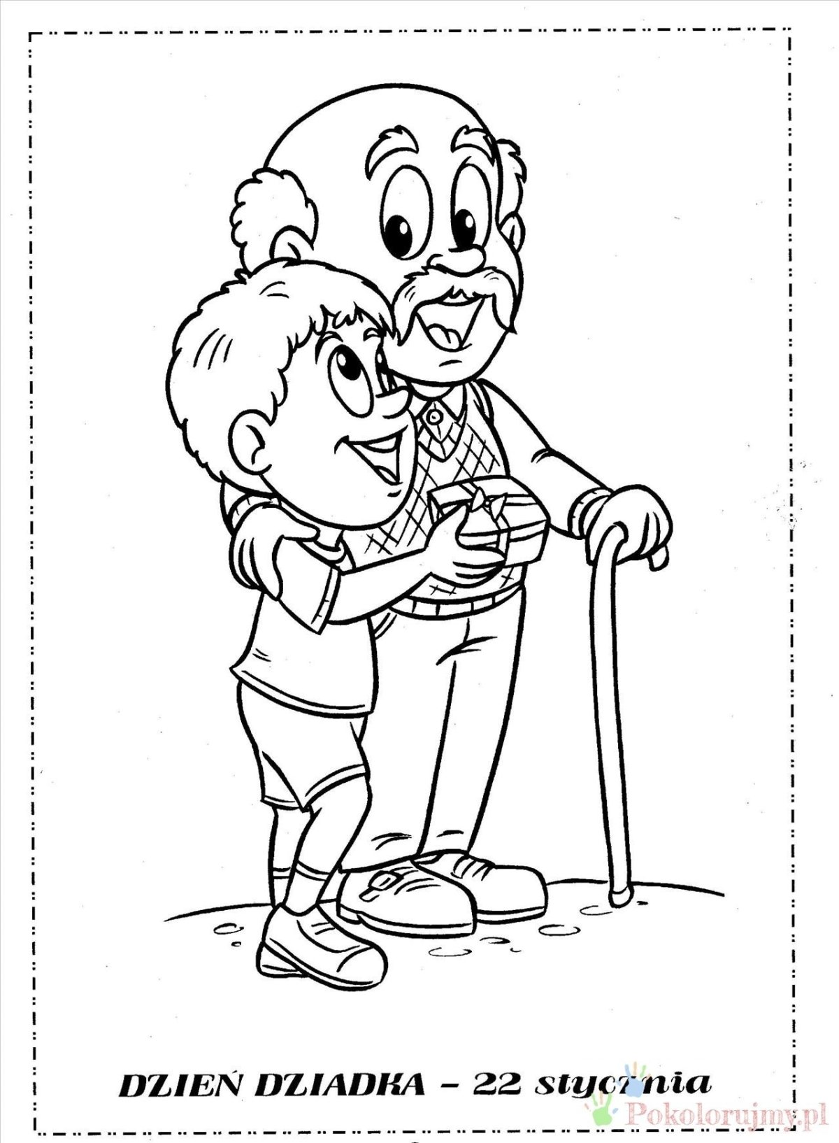 С днем рождения дедуля раскраска