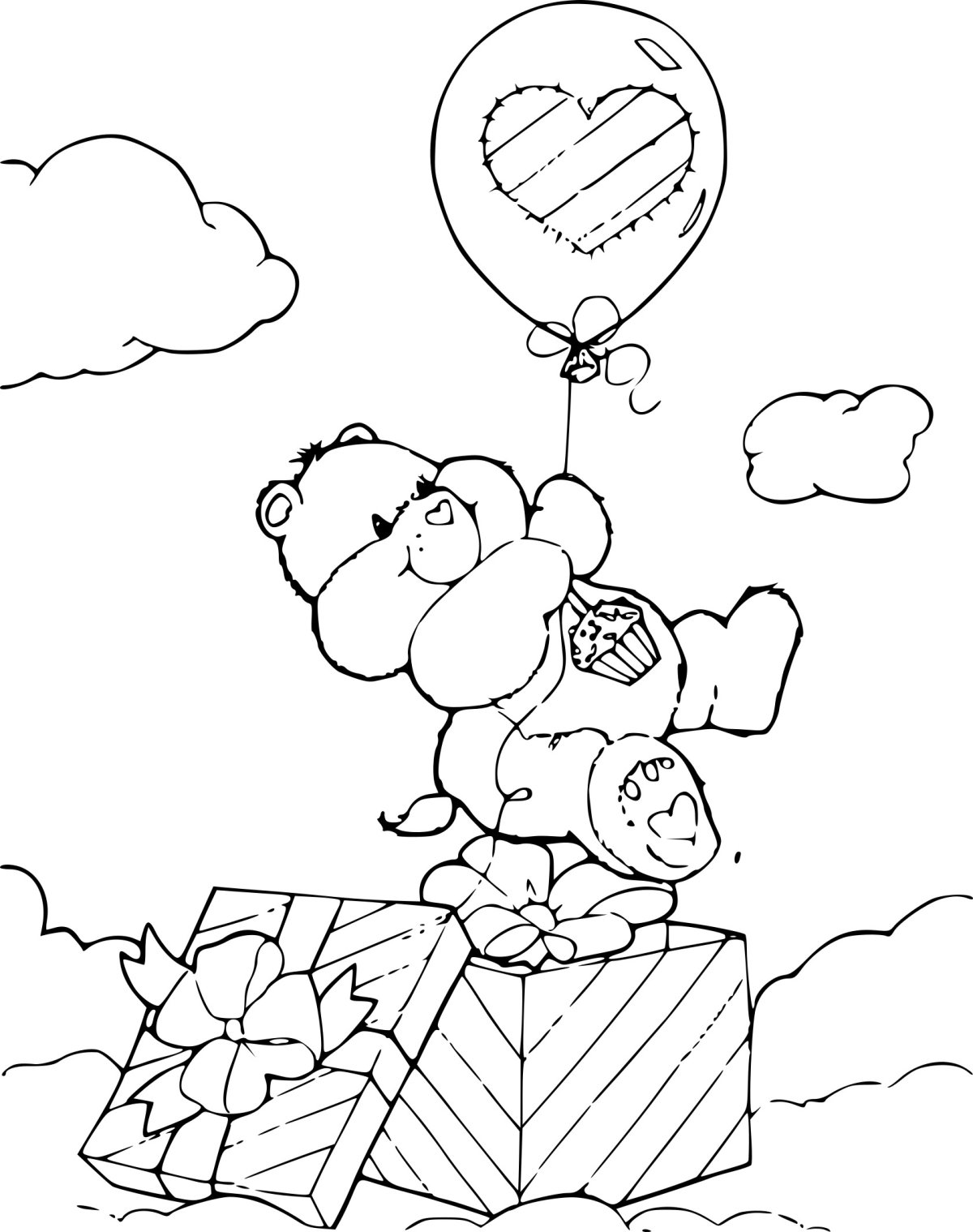 Открытка для бабушки и дедушки раскраска