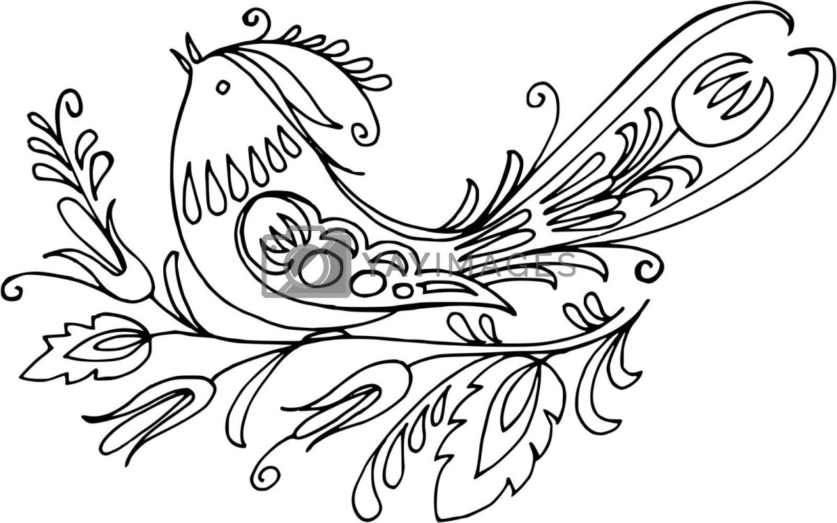 Трафарет гжельской росписи для детей