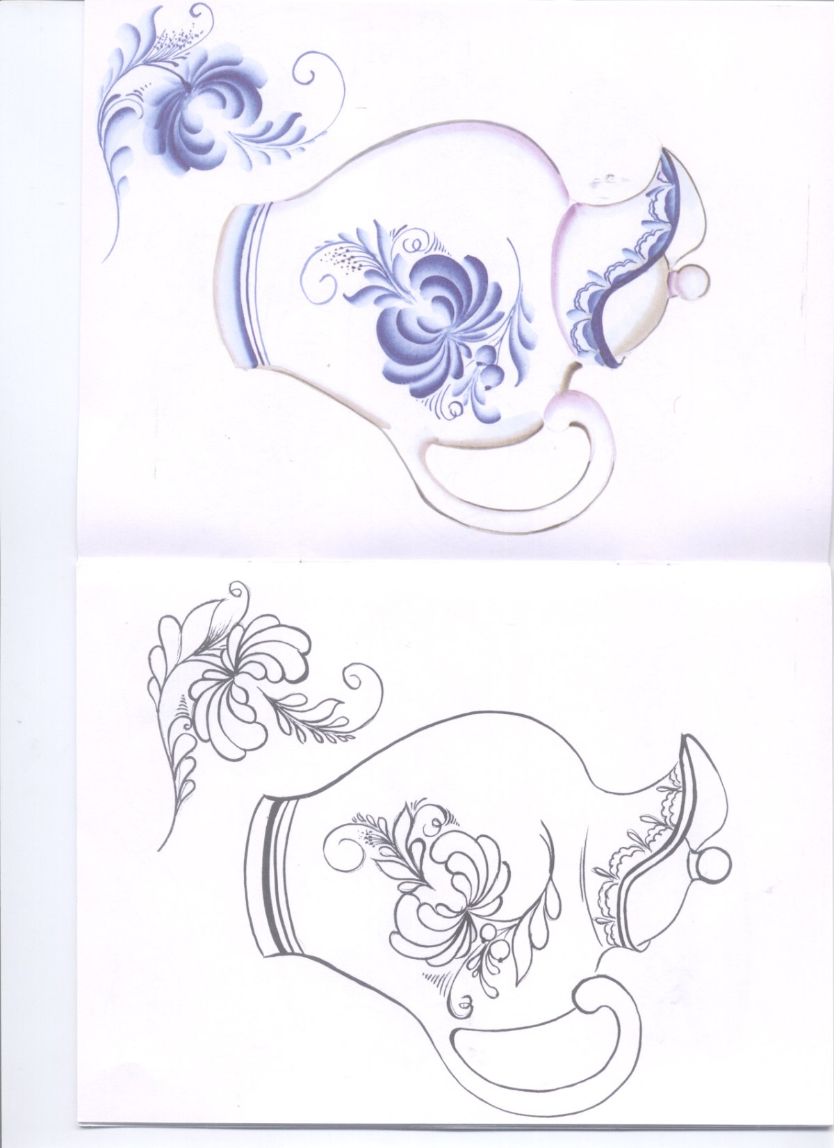 Дымковская игрушка трафарет