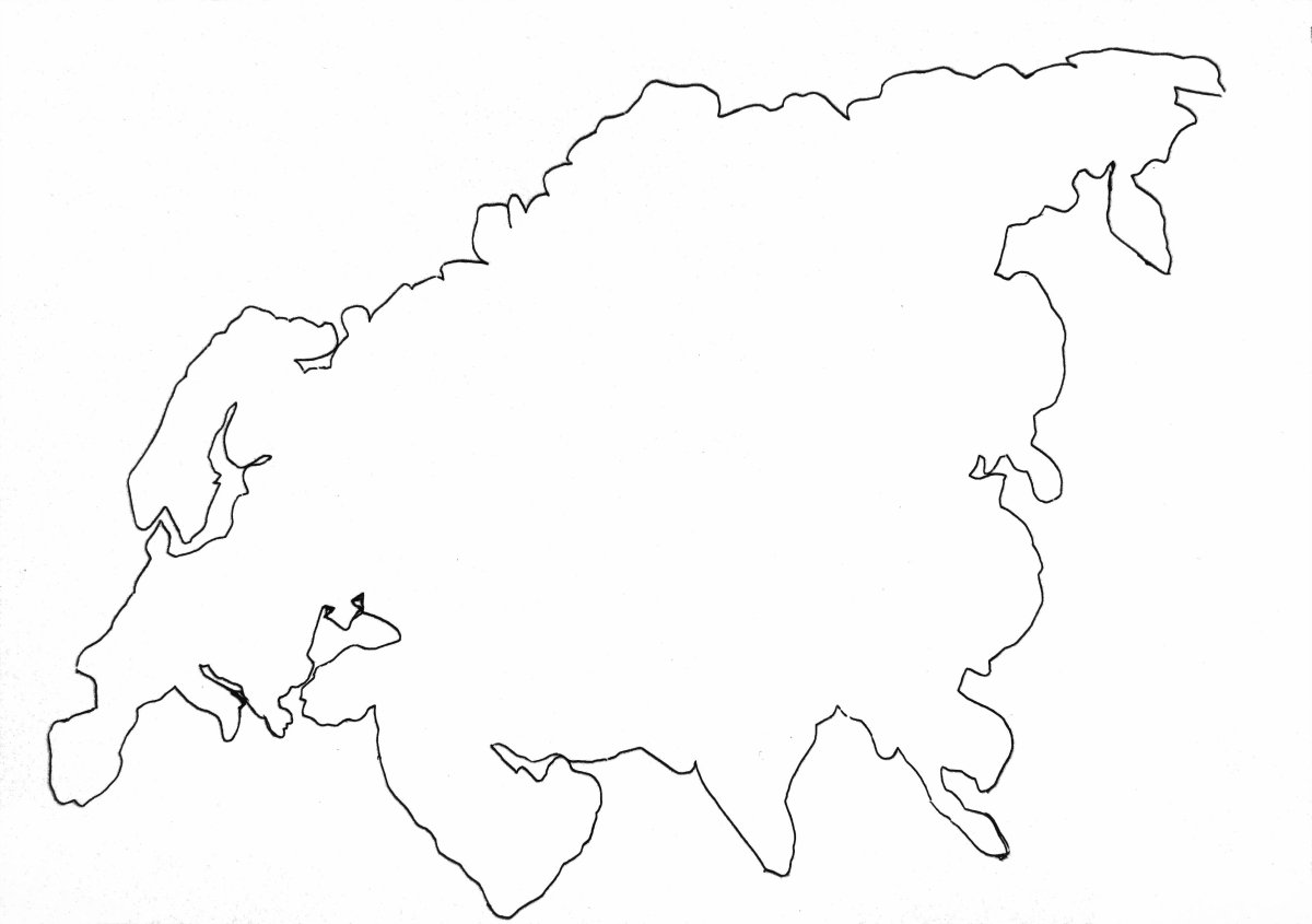Евразия очертания материка