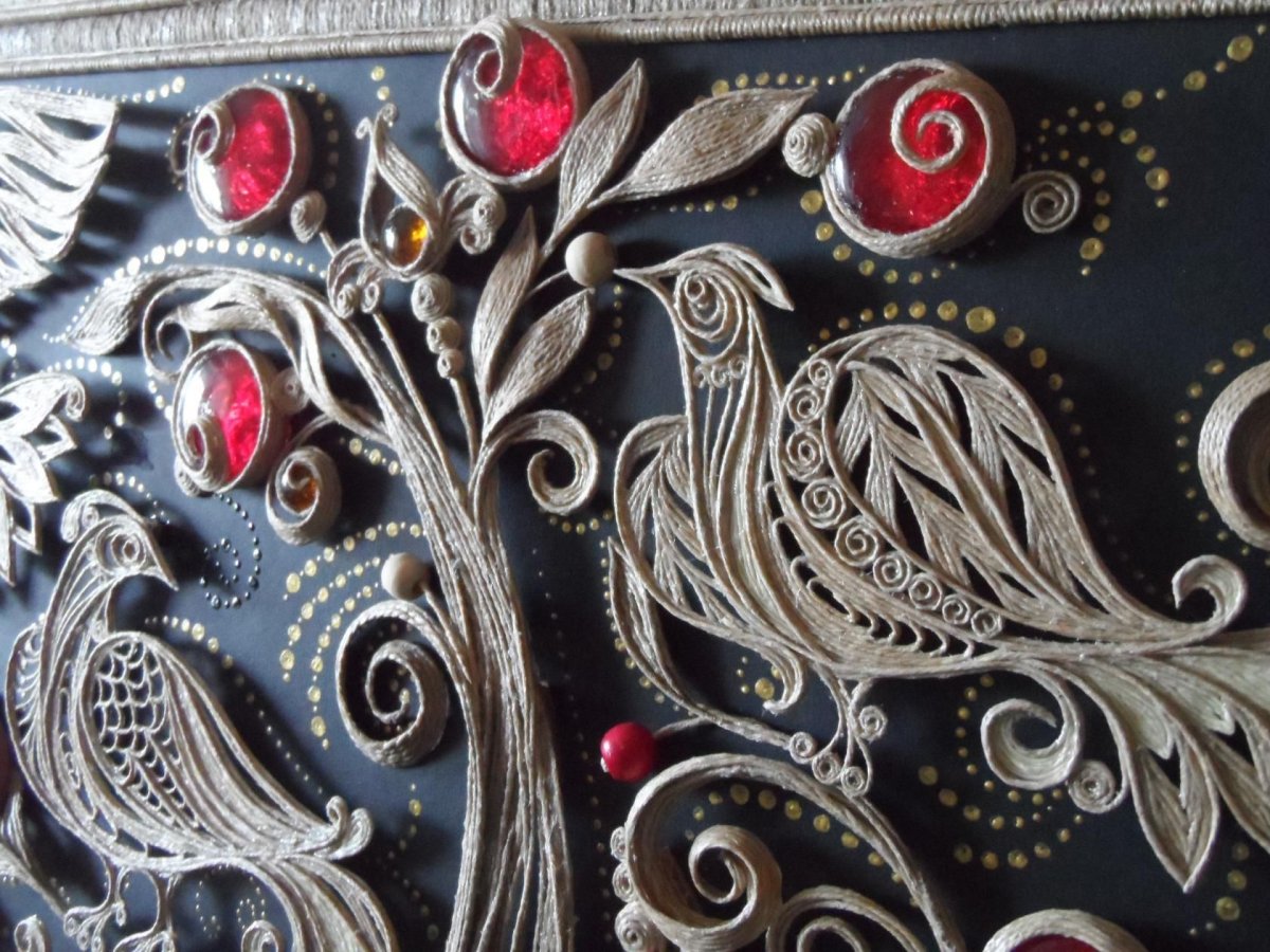 Работы веры Пушиной джутовая филигрань