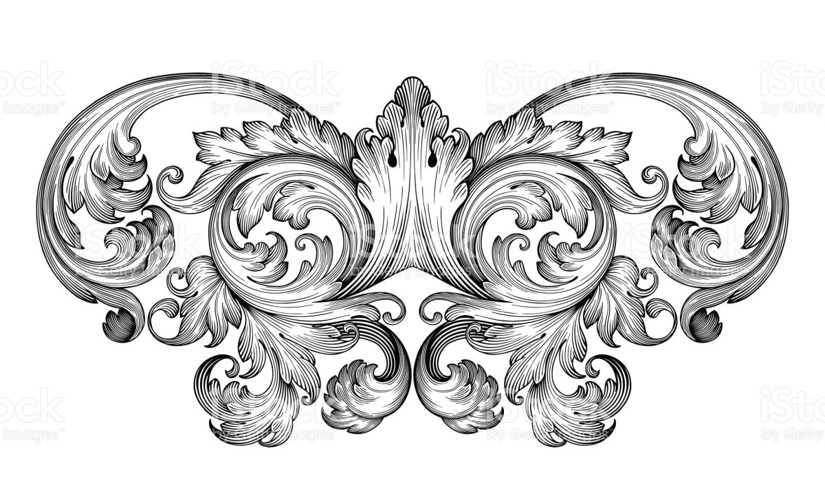 Растительный орнамент рококо