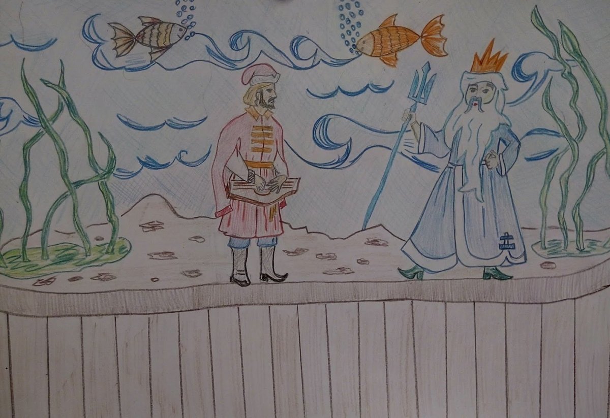 Иллюстрация к сказке Летучий корабль