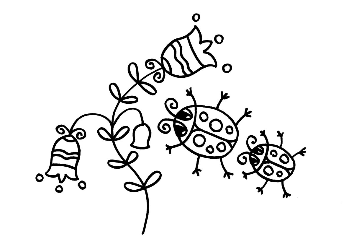 Раскраска букашки для объявления