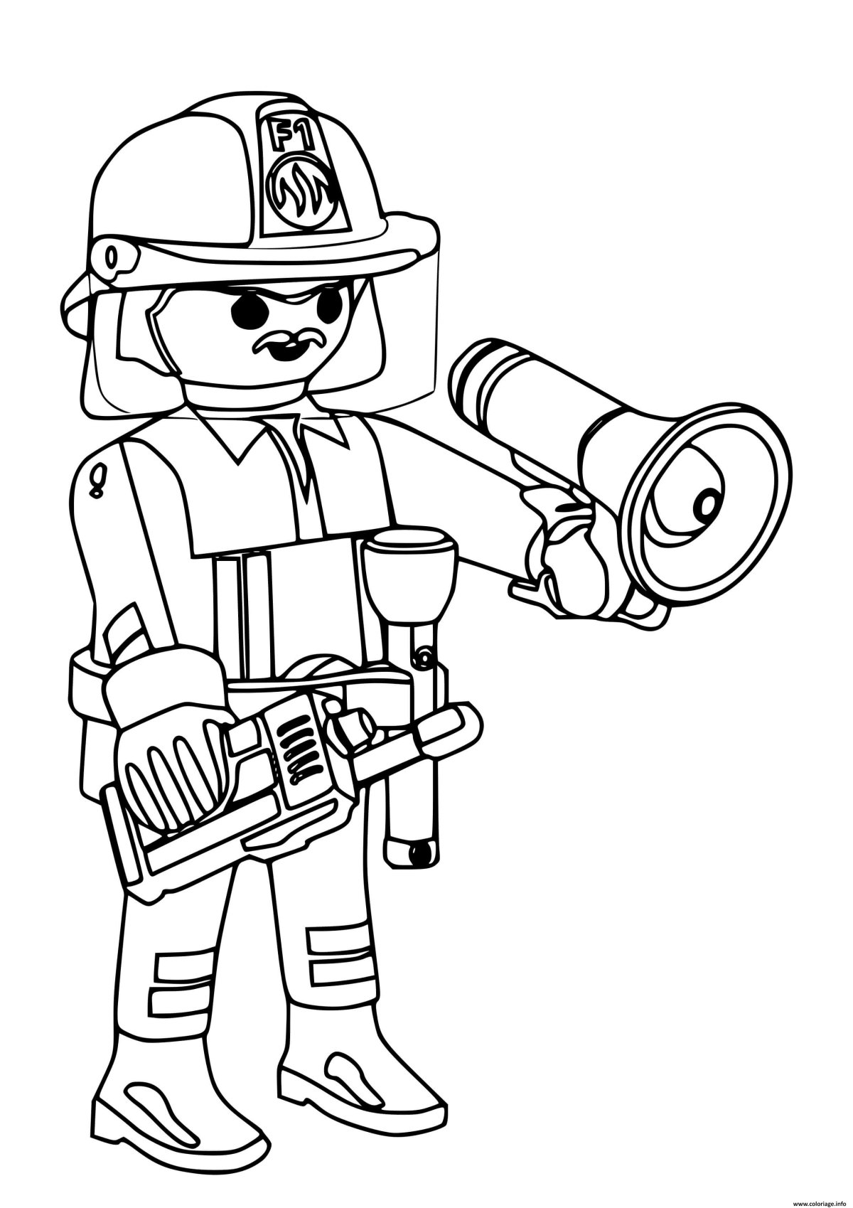 Раскраска пожарная машинка LEGO Duplo