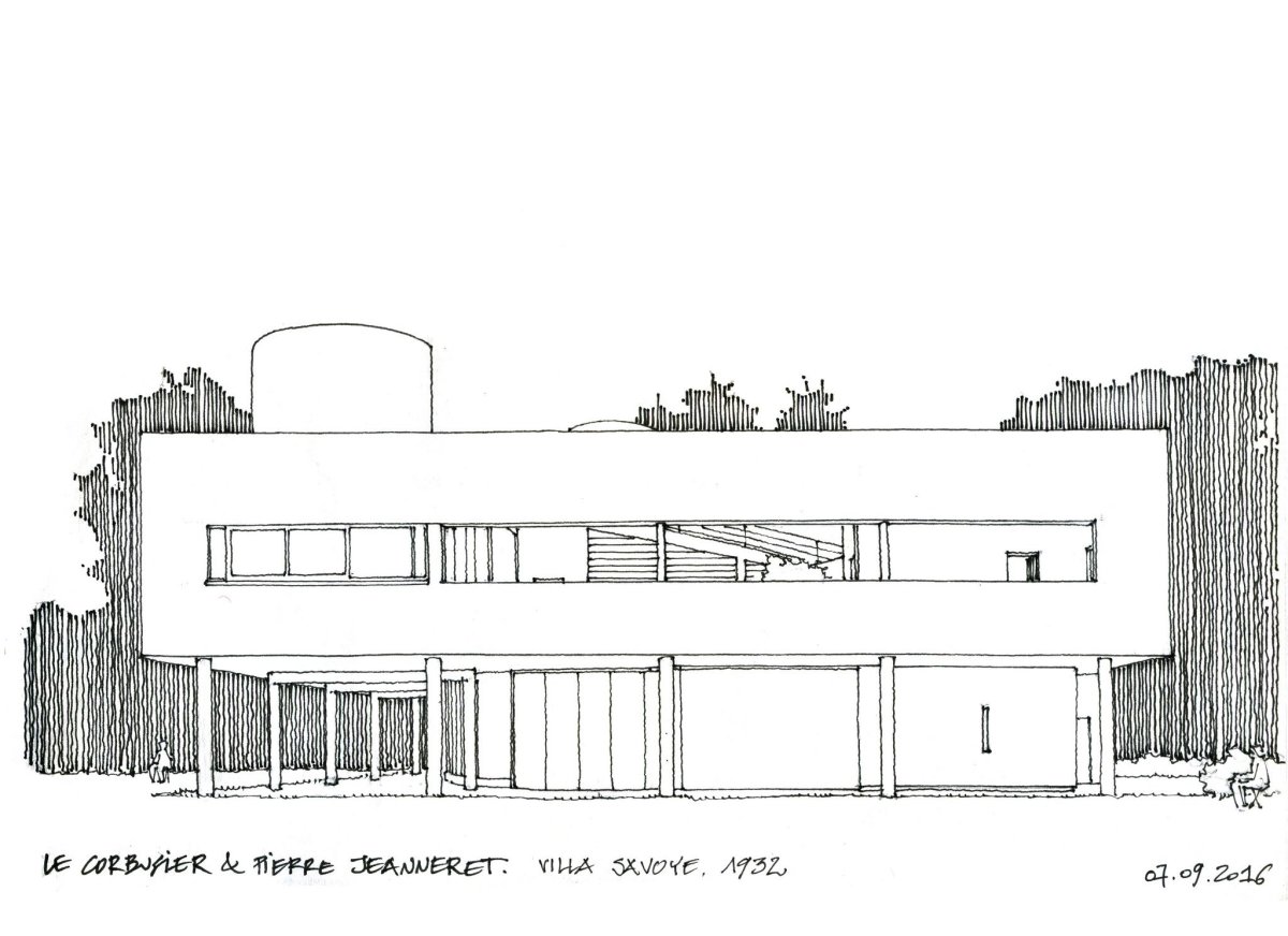 Ле Корбюзье линейная Графика