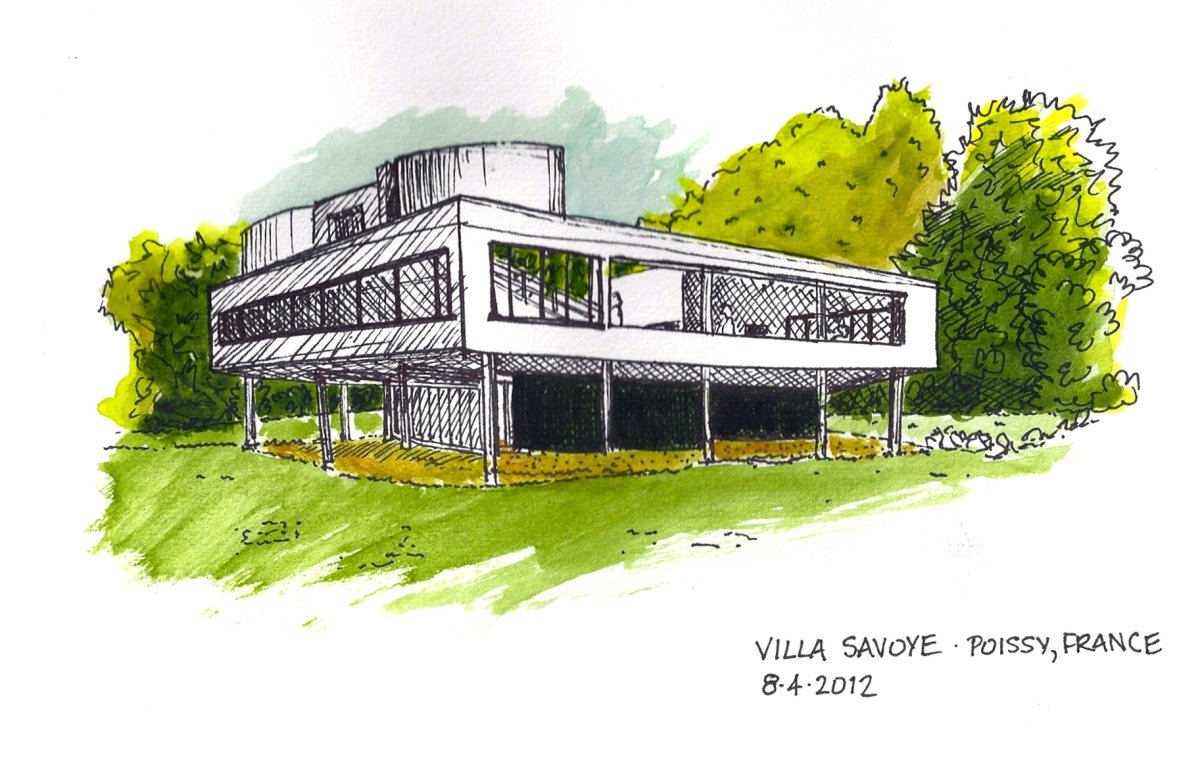 Вилла Штейн Ле Корбюзье чертежи