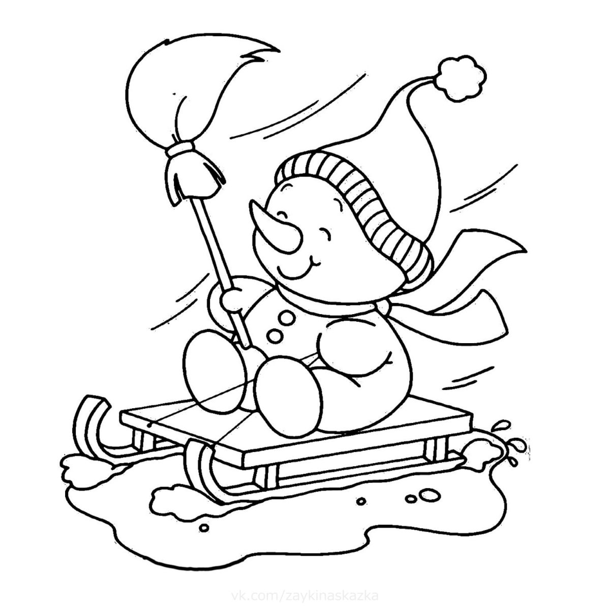 Зимняя раскраска