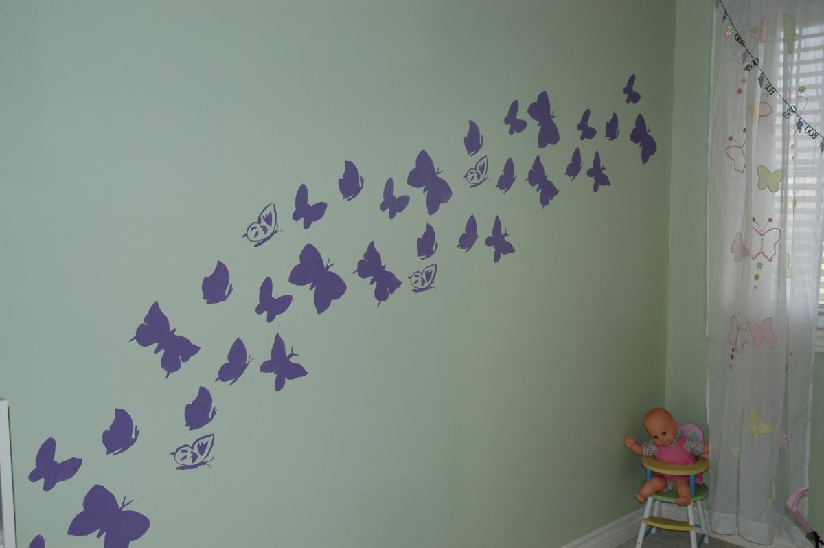 Бабочки на стену в детском саду