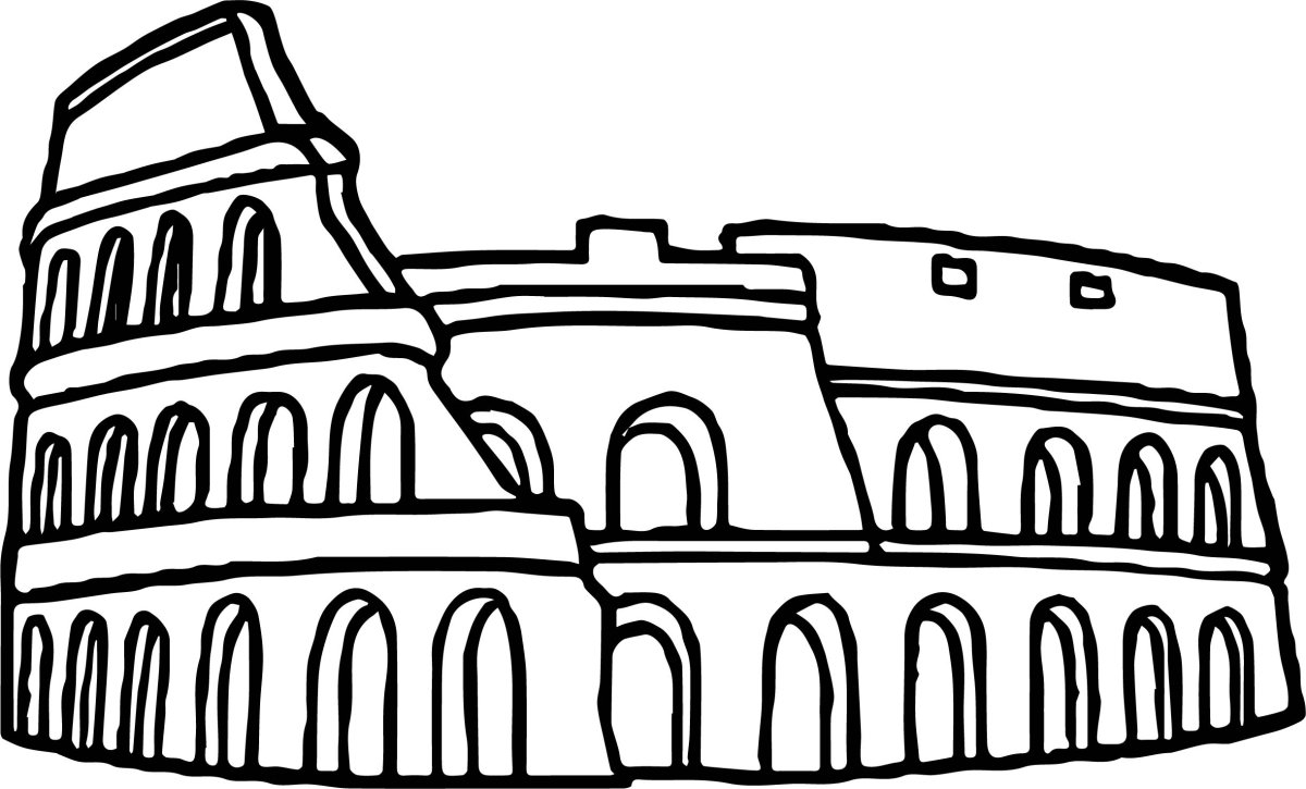 Колизей в древнем Риме рисунок