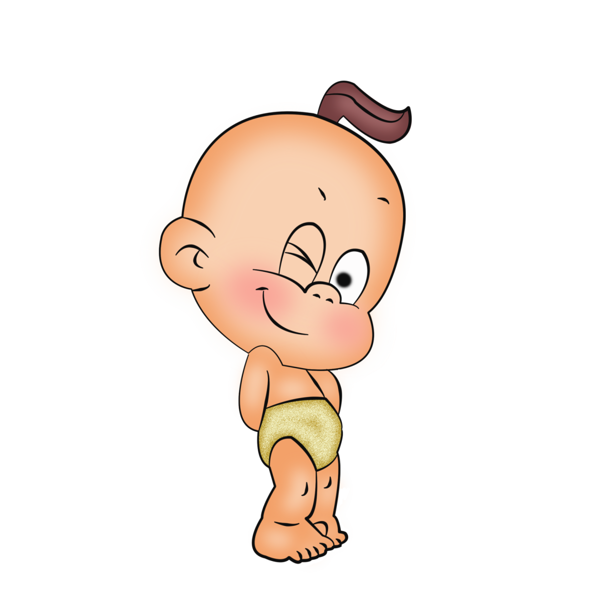 Раскраска младенец