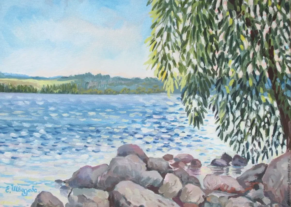 Река Волга рисунок