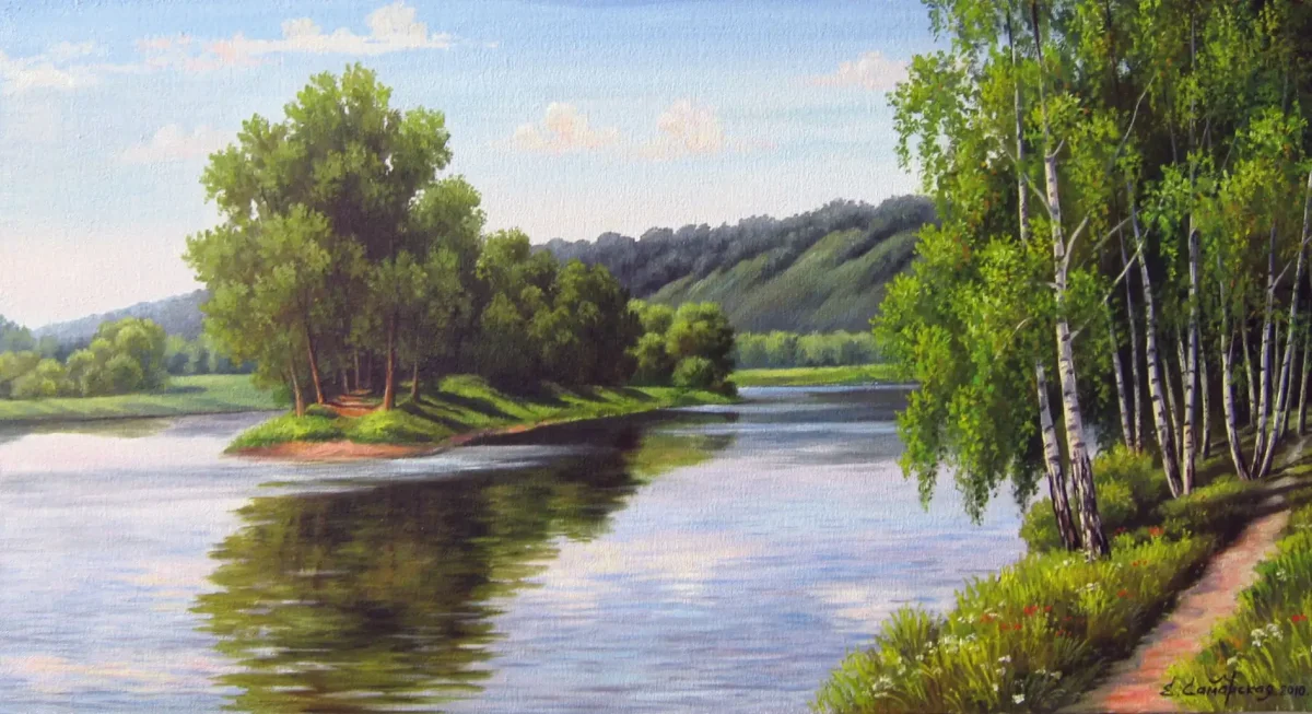 Художник Майкл Сандерс Тихая река