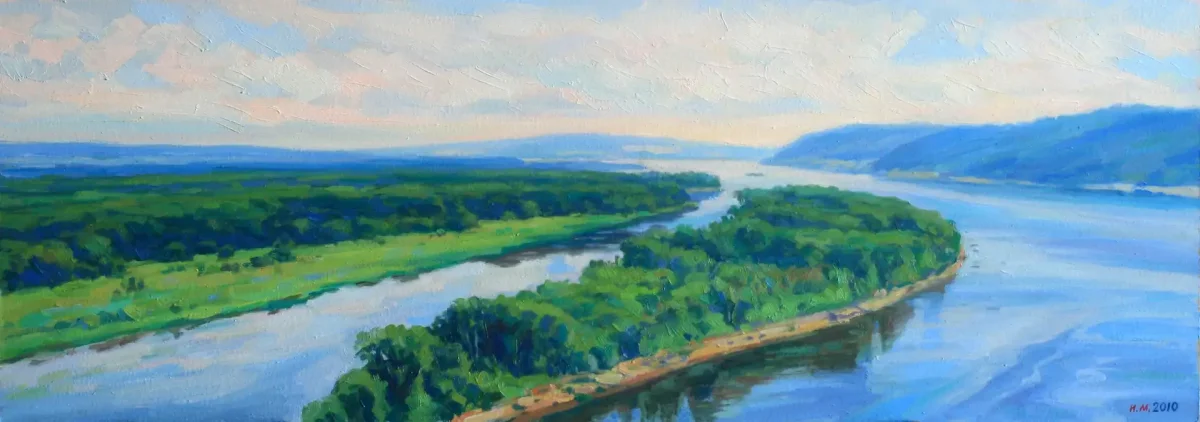 Река Волга рисунок