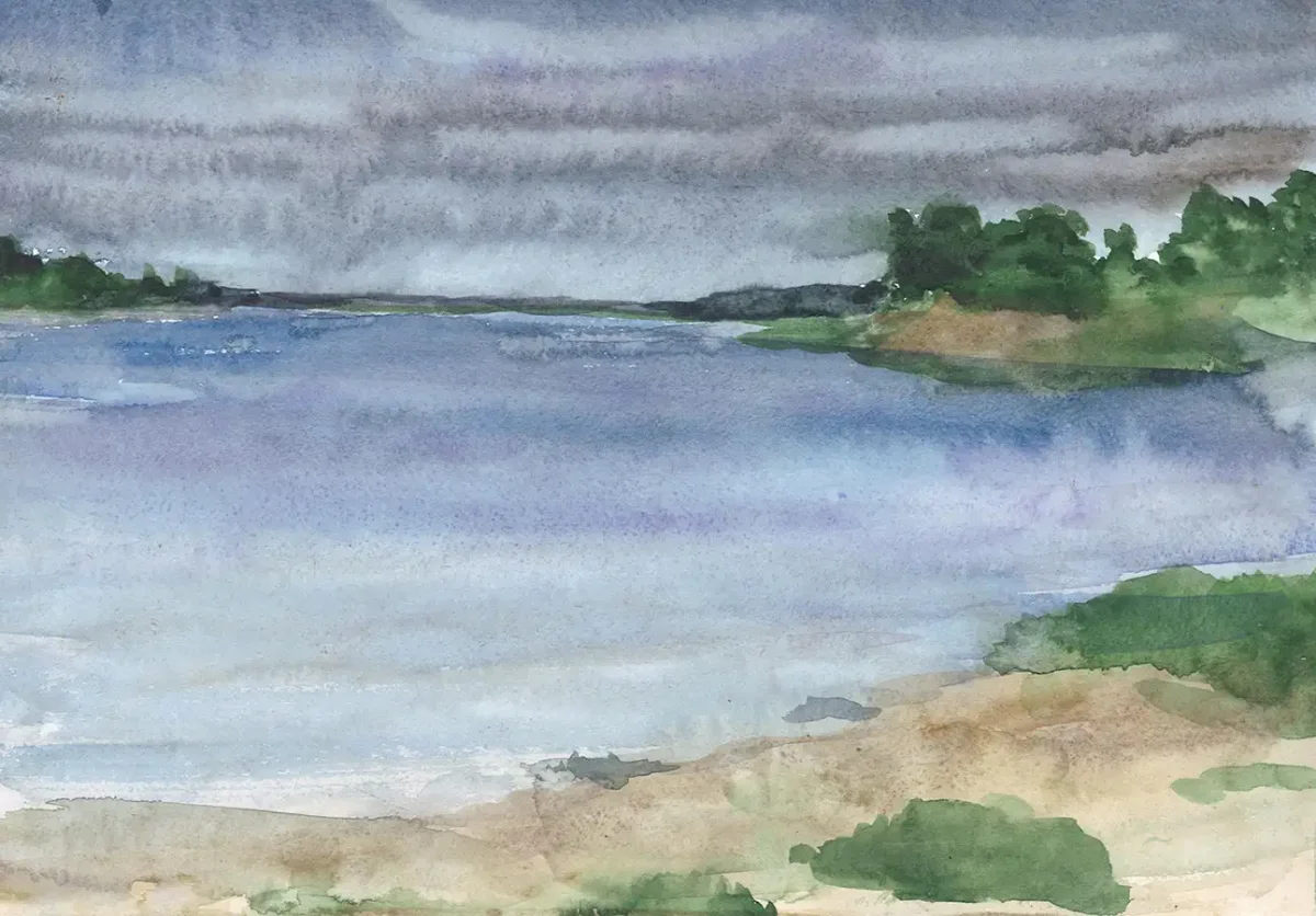 Река Волга рисунок