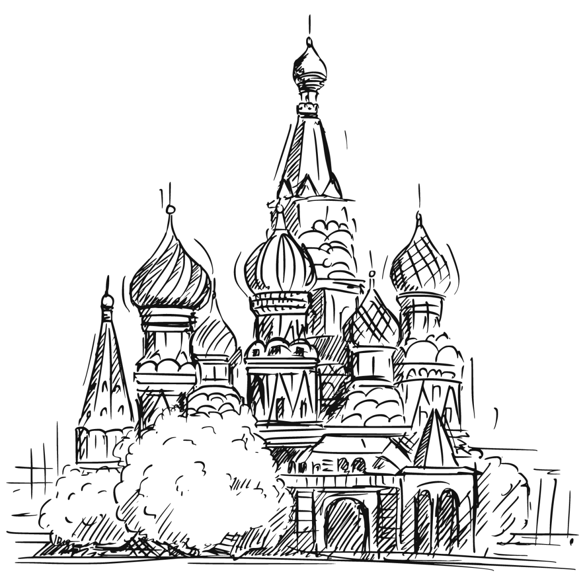 Храм Василия Блаженного скетч