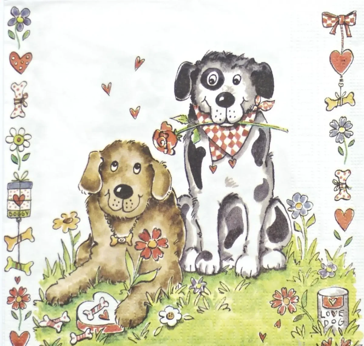 Картинки для декупажа для печати собаки