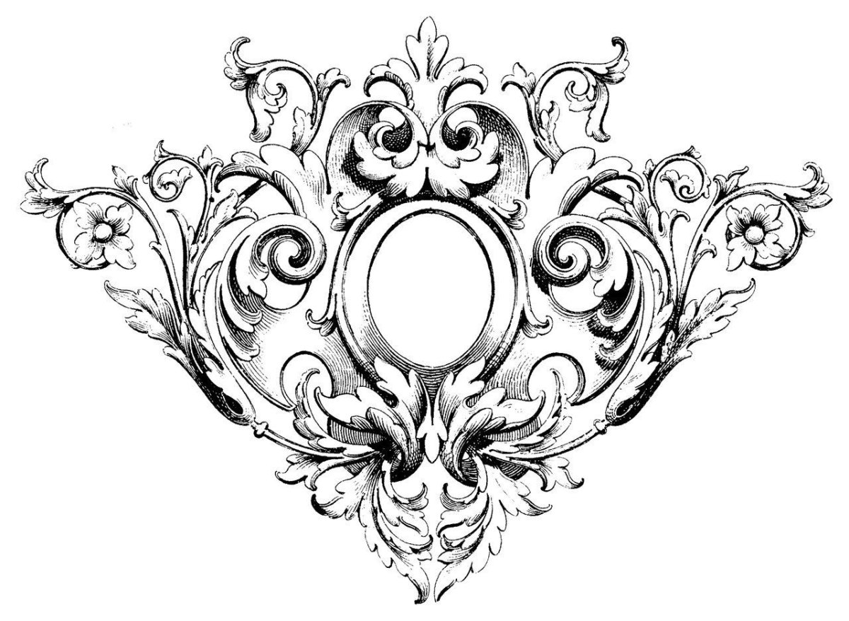 Орнамент в стиле рококо Рокайль