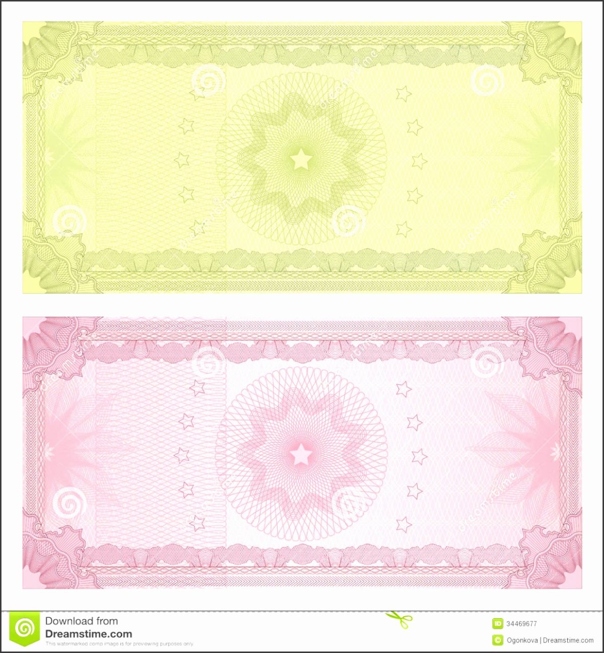 Пустой макет банкноты