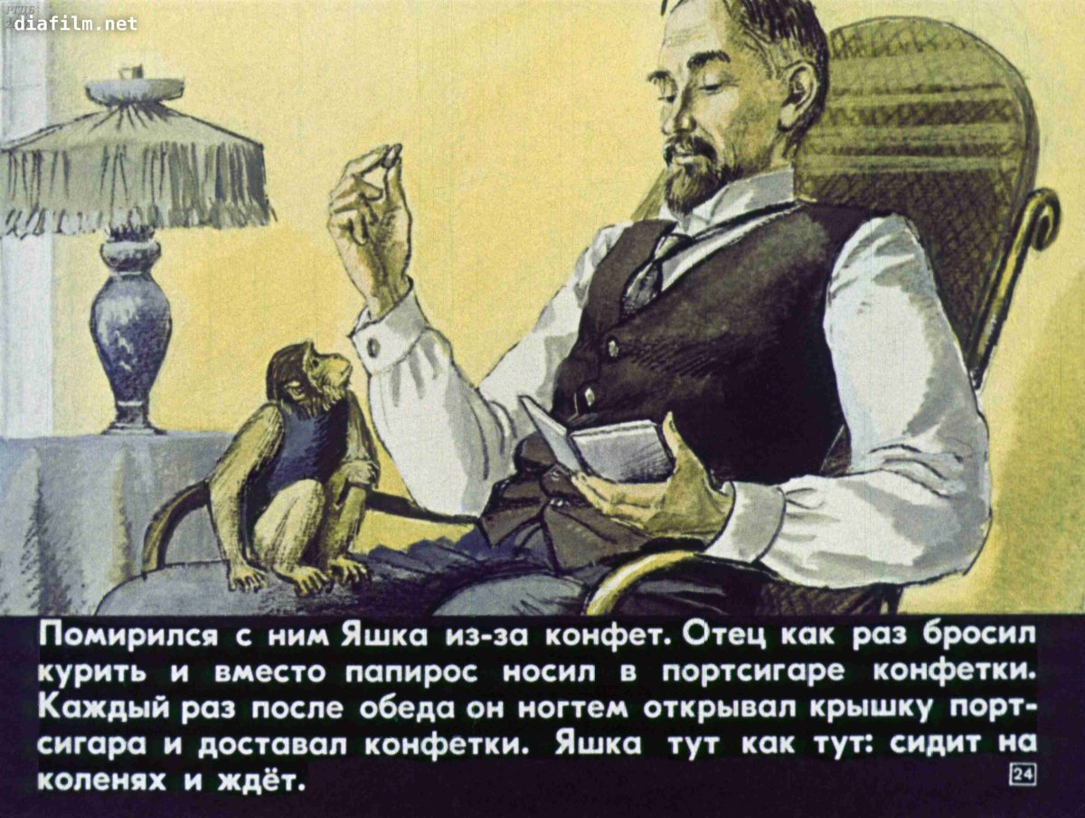 Обезьяна акварелью