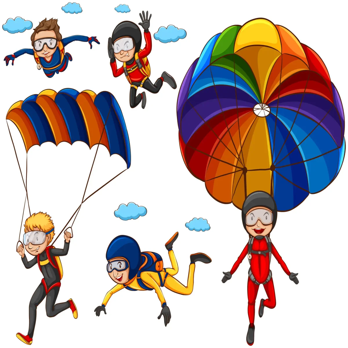 Парашютист мультяшный