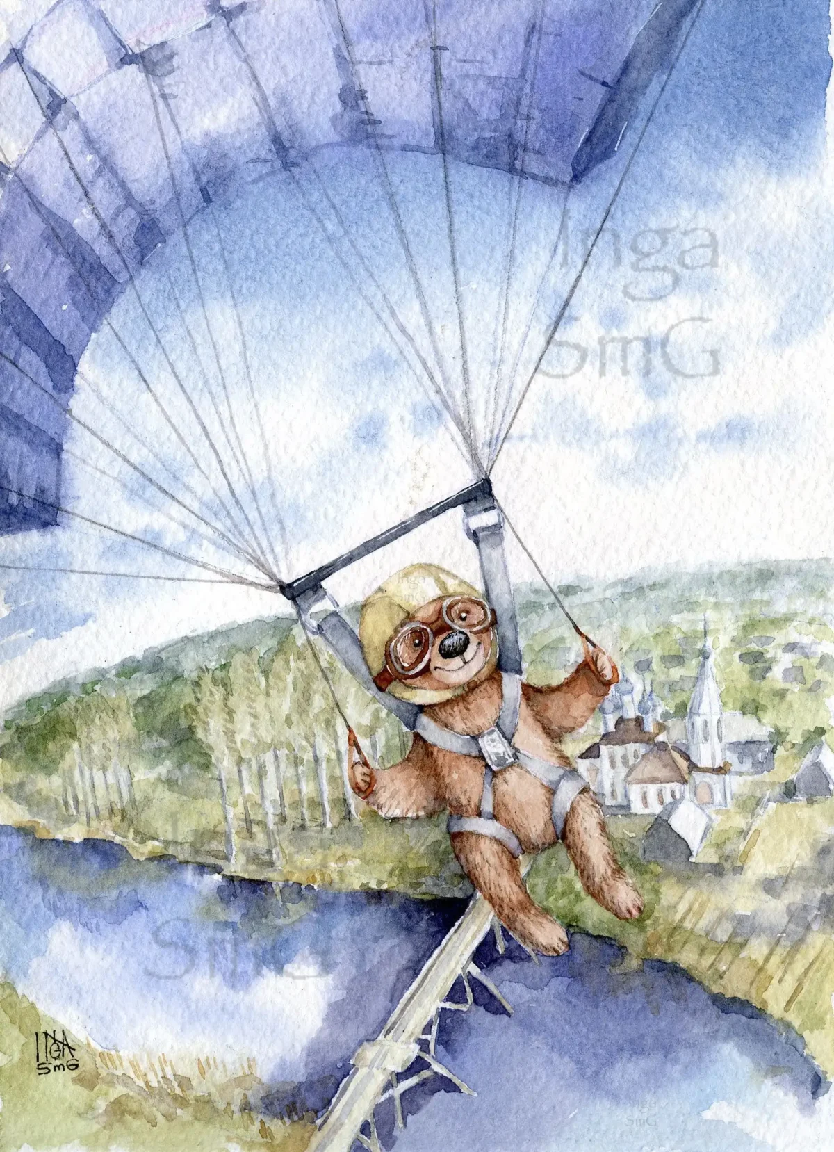 Мишка с парашютом