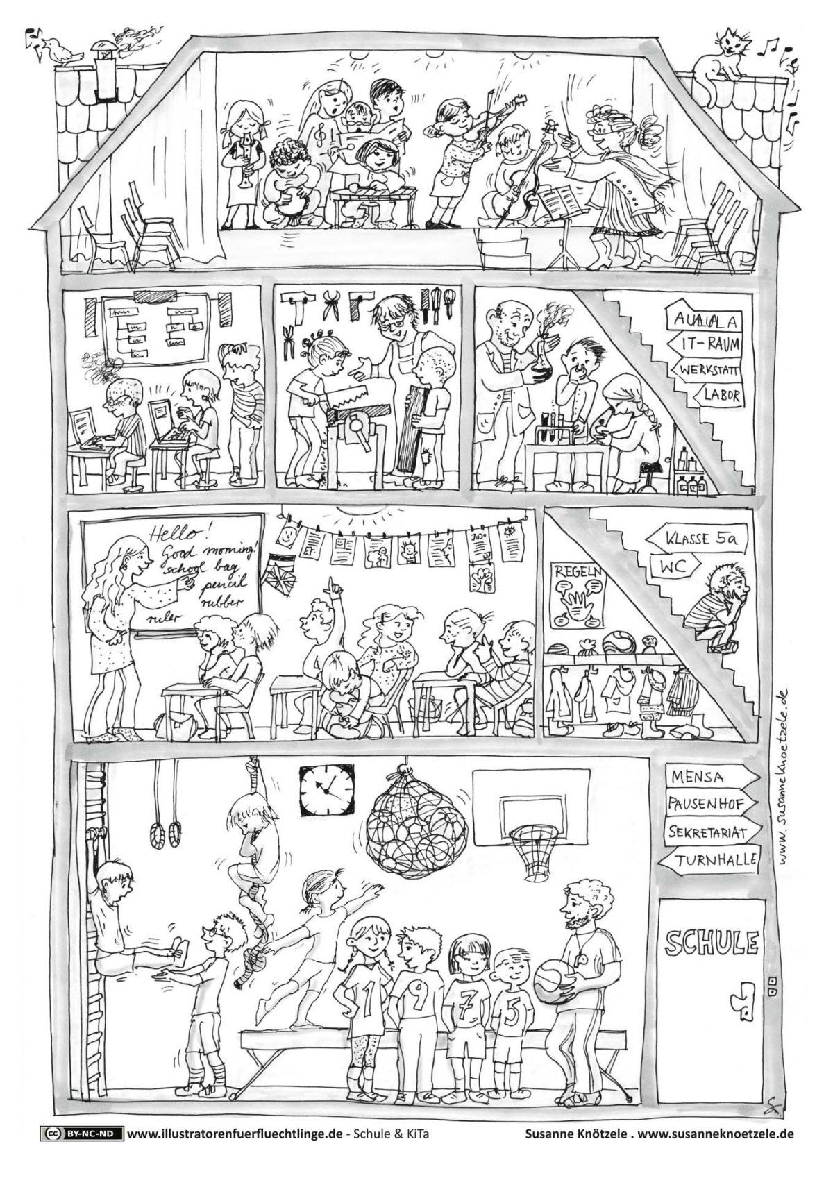 Раскраска на немецком языке