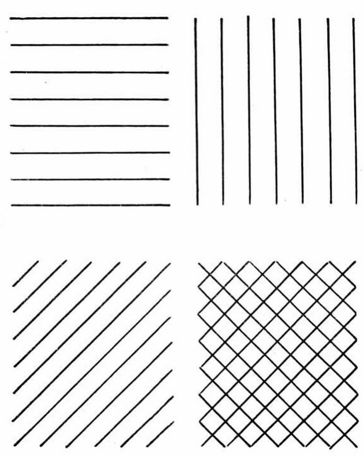 Штриховка вертикальная горизонтальная наклонные линии