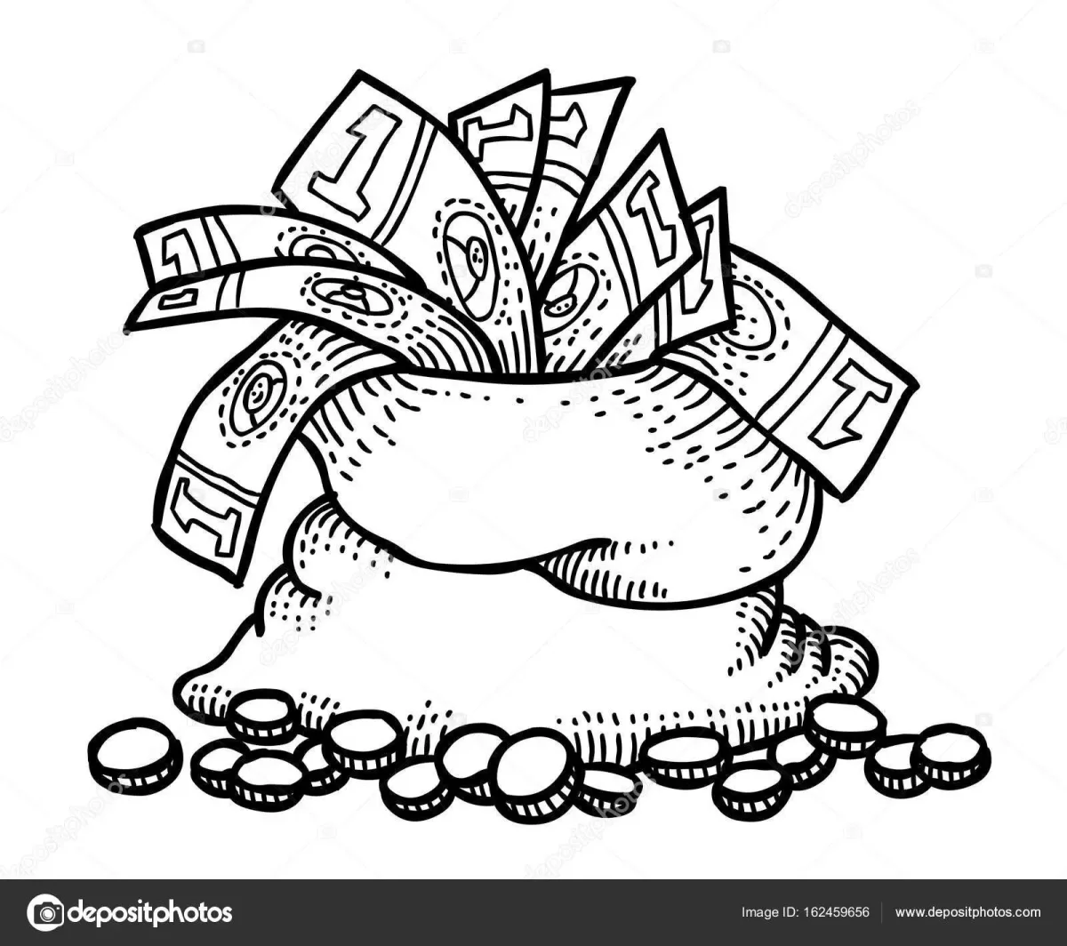 Пачка денег пиктограмма
