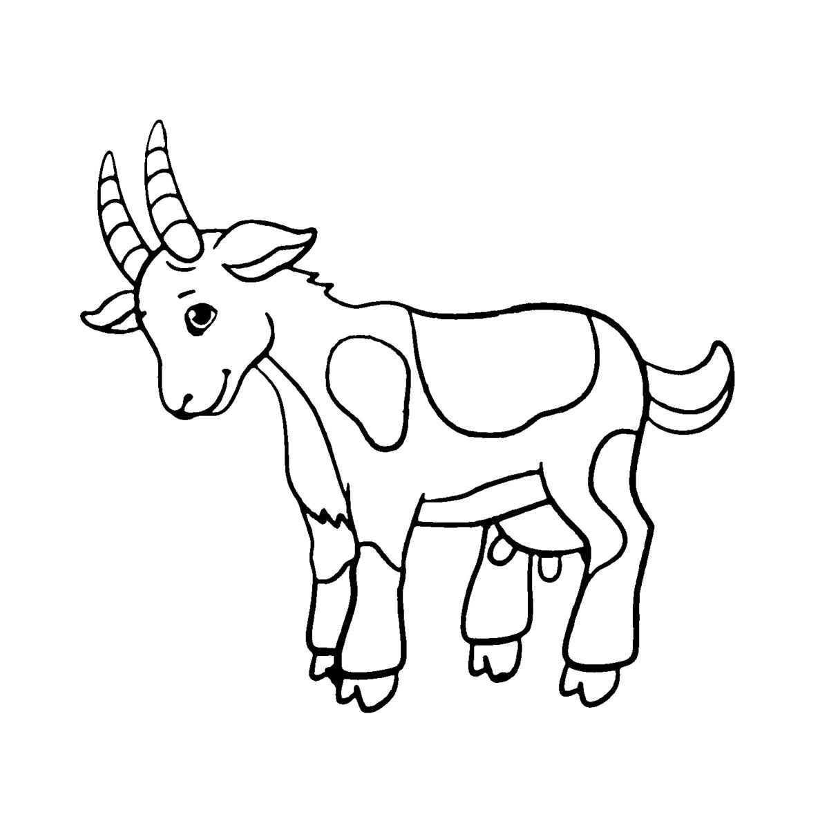 Корова и коза раскраска для детей