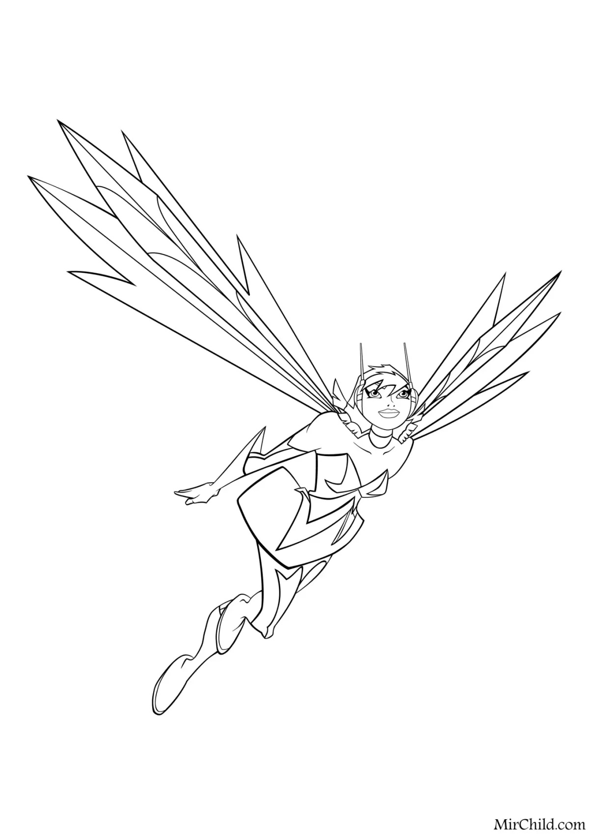 Раскраска Марвел Капитан Марвел