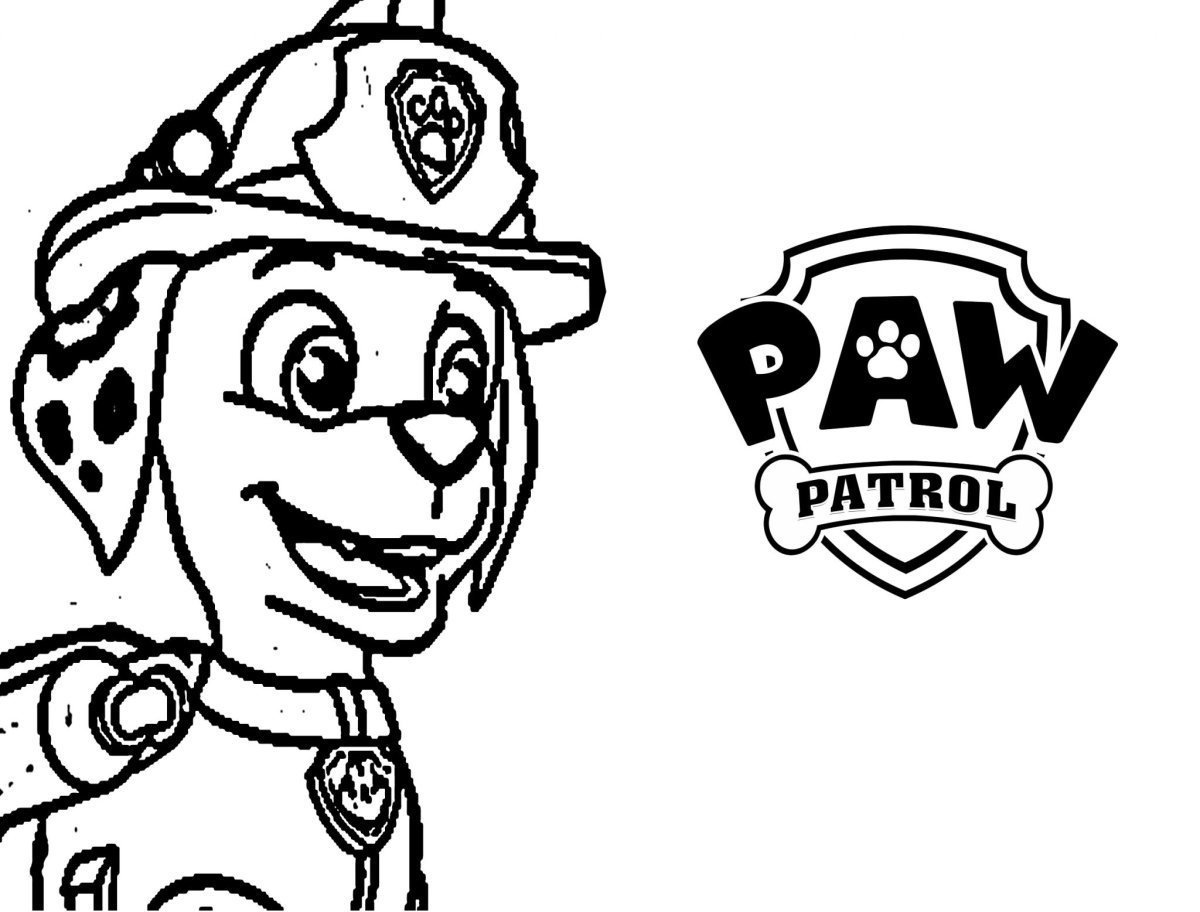Раскраска Щенячий патруль весь отряд