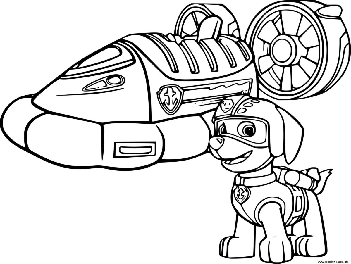 Раскраска a4 "Щенячий патруль"